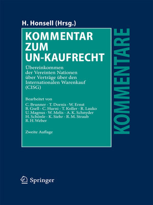 cover image of Kommentar zum UN-Kaufrecht